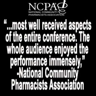 Americas Favorite Hypnotist Kevin Lepine performs for the NCPA Kevin Lepine America’s Favorite Hypnotist testimonial quote from NCPA, National Chain Pharmacy Association.