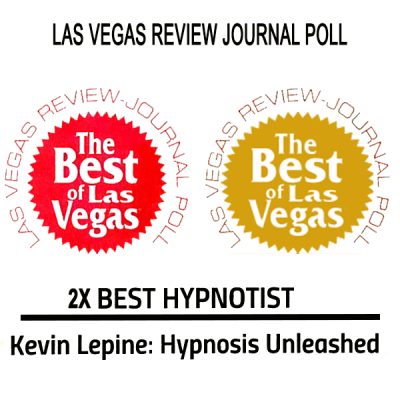 Kevin Lepine America’s Favorite Hypnotist with two Best of Vegas award wins for comedy hypnosis excellence.