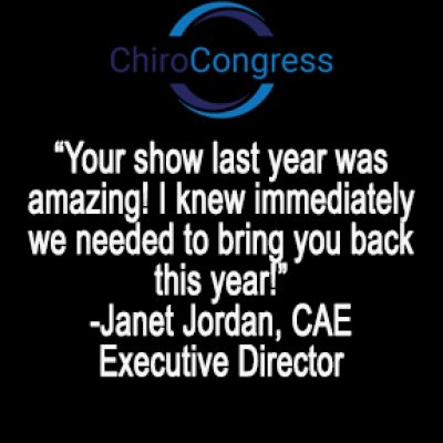 Kevin Lepine recommendations after performing for COCSA, The Congress of Chiropractic State Associations.
